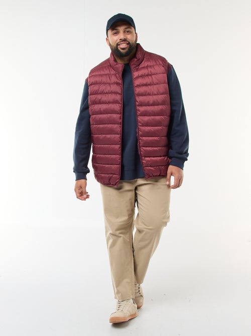 Casaco acolchoado leve sem mangas com gola alta - Kiabi