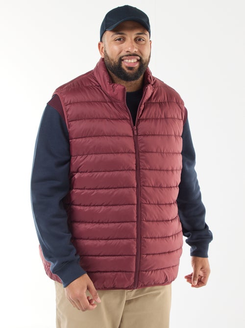 Casaco acolchoado leve sem mangas com gola alta - Kiabi