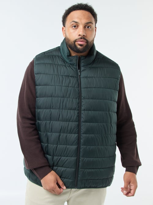 Casaco Acolchoado Leve Sem Mangas com Gola Subida - Kiabi