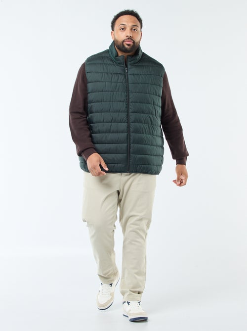 Casaco Acolchoado Leve Sem Mangas com Gola Subida - Kiabi