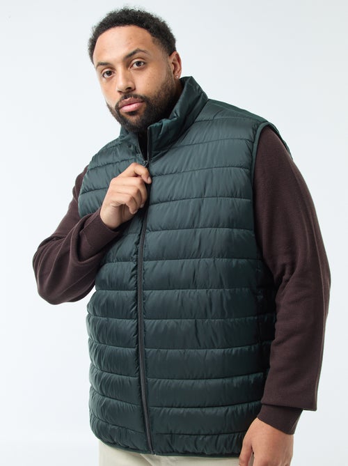 Casaco Acolchoado Leve Sem Mangas com Gola Subida - Kiabi