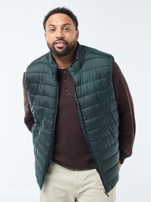 Casaco Acolchoado Leve Sem Mangas com Gola Subida - Kiabi