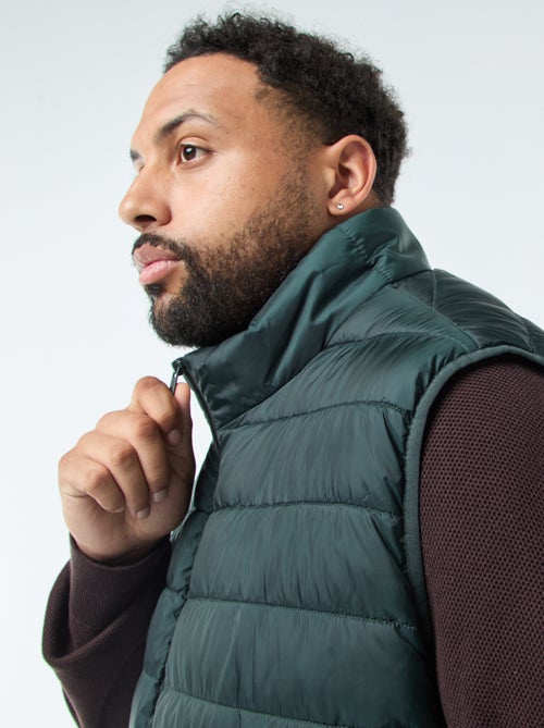 Casaco Acolchoado Leve Sem Mangas com Gola Subida - Kiabi