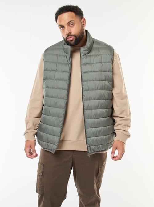 Casaco Acolchoado Leve Sem Mangas com Gola Subida - Kiabi