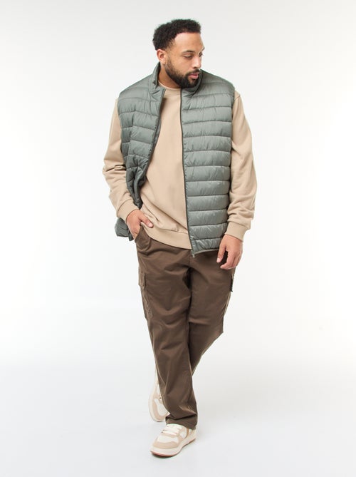 Casaco Acolchoado Leve Sem Mangas com Gola Subida - Kiabi