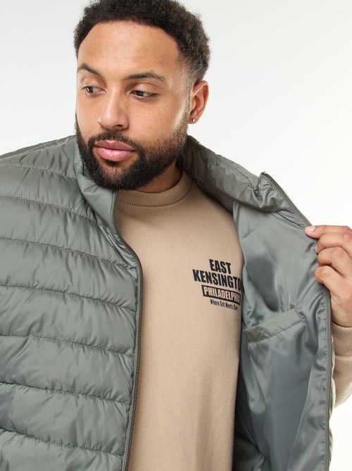 Casaco Acolchoado Leve Sem Mangas com Gola Subida - Kiabi