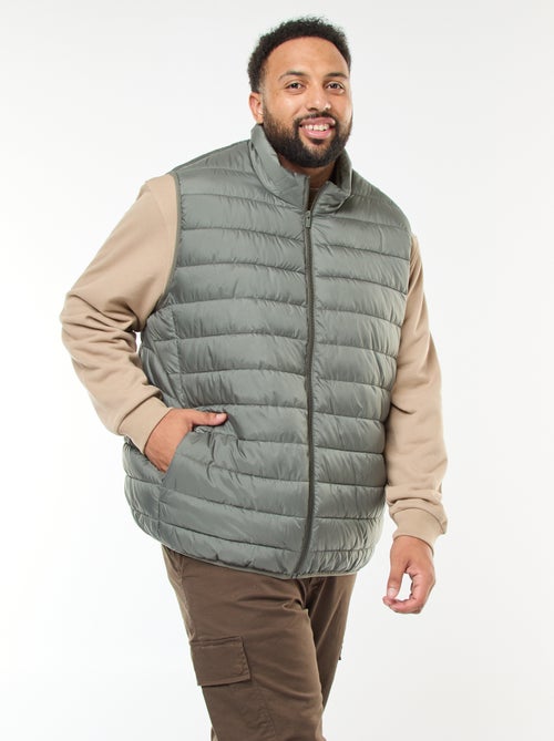 Casaco Acolchoado Leve Sem Mangas com Gola Subida - Kiabi