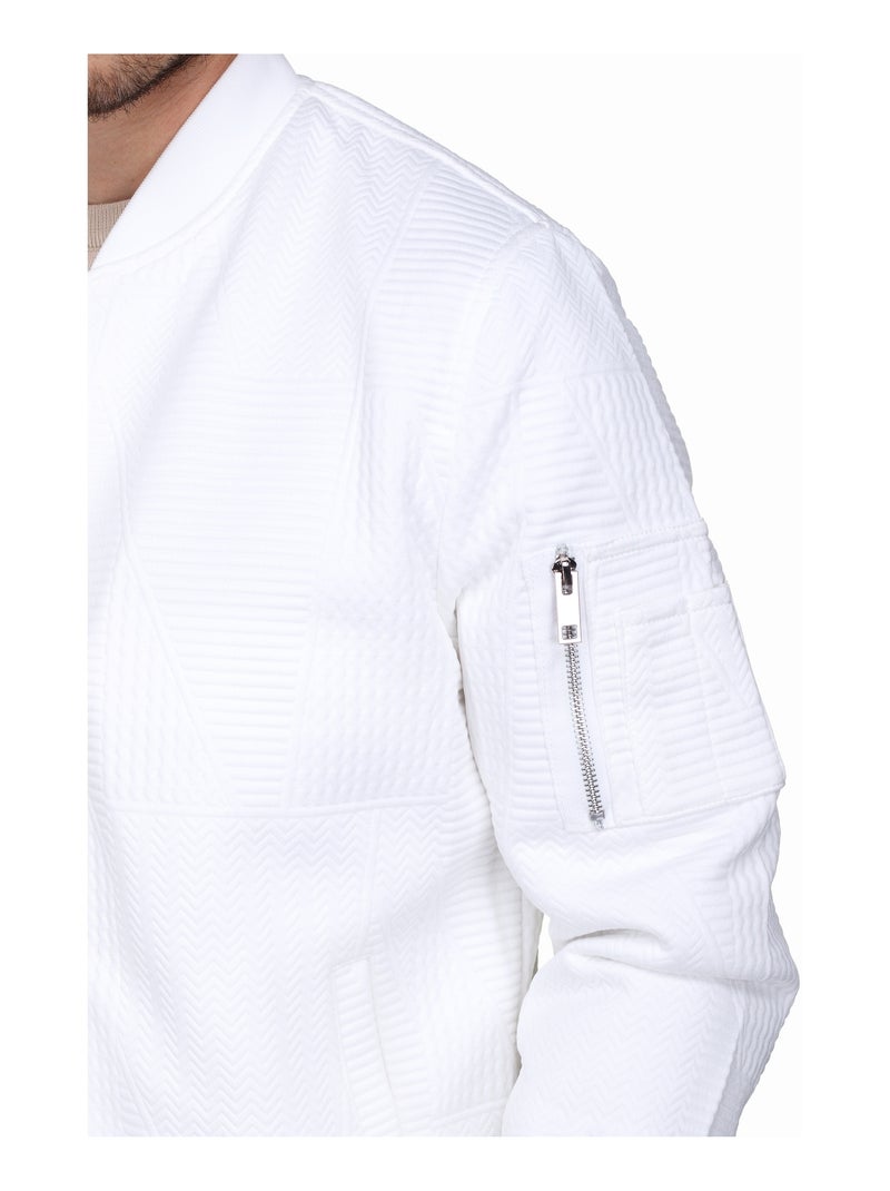 Casaco acolchoado liso - Frilivin Branco - Kiabi