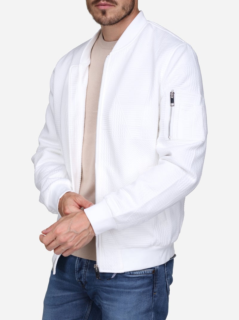 Casaco acolchoado liso - Frilivin Branco - Kiabi