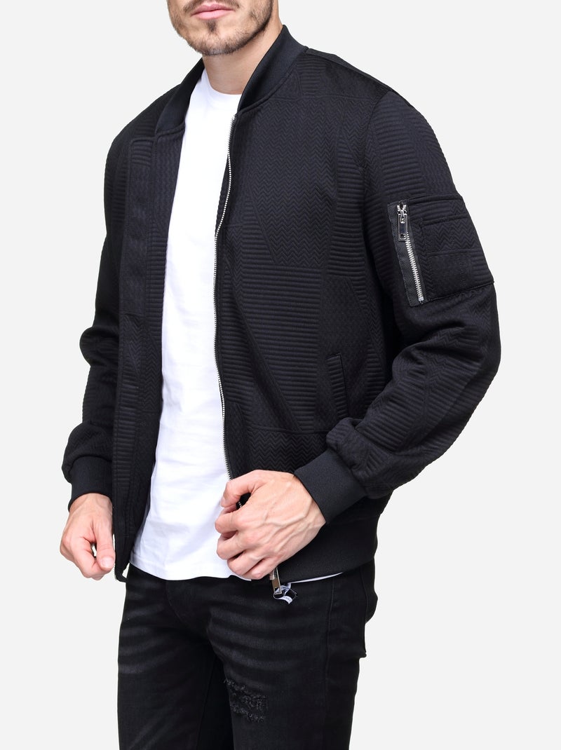 Casaco acolchoado liso - Frilivin Preto - Kiabi