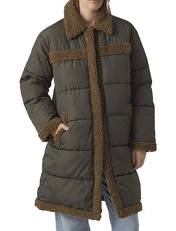 Casaco Acolchoado Marrom Feminino Vero Moda Teddy Boos