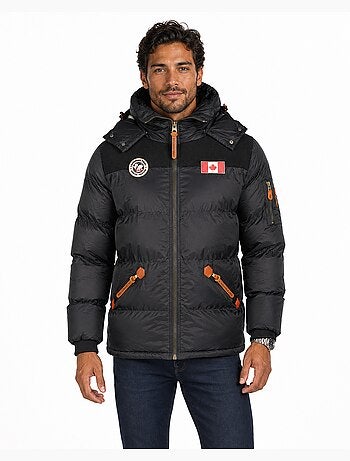 Casaco acolchoado matelassado com capuz celieak – canadian peak