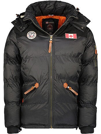 Casaco acolchoado matelassado com capuz celieak – canadian peak