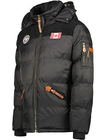 Casaco acolchoado matelassado com capuz celieak – canadian peak
