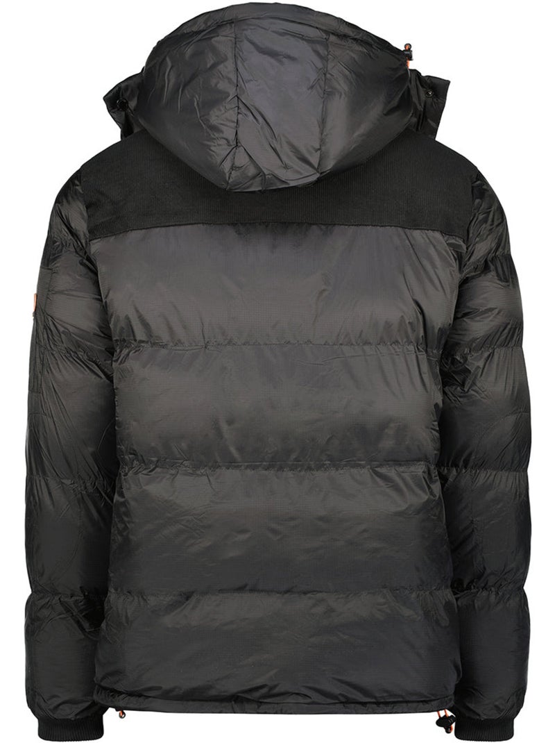 Casaco acolchoado matelassado com capuz celieak – canadian peak Preto - Kiabi