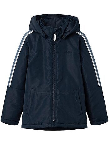 Casaco Acolchoado Menino Name it com Fita na Manga Azul Marinho