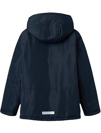 Casaco Acolchoado Menino Name it com Fita na Manga Azul Marinho
