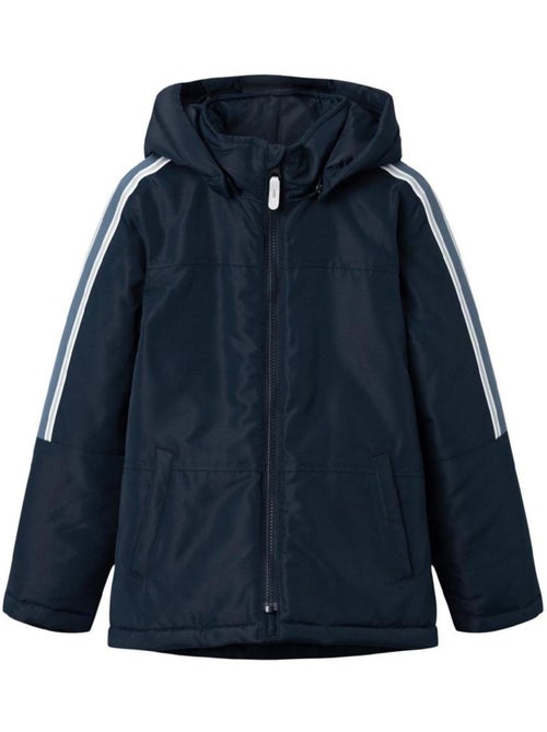 Casaco Acolchoado Menino Name it com Fita na Manga Azul Marinho - Kiabi Casaco Acolchoado Menino Name it com Fita na Manga Azul Marinho - Kiabi