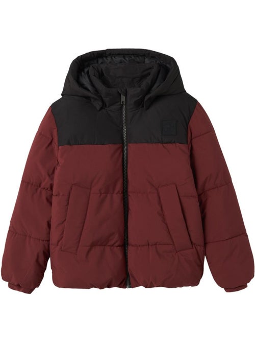 Casaco Acolchoado Menino Name it Morning Vermelho/Preto - Kiabi