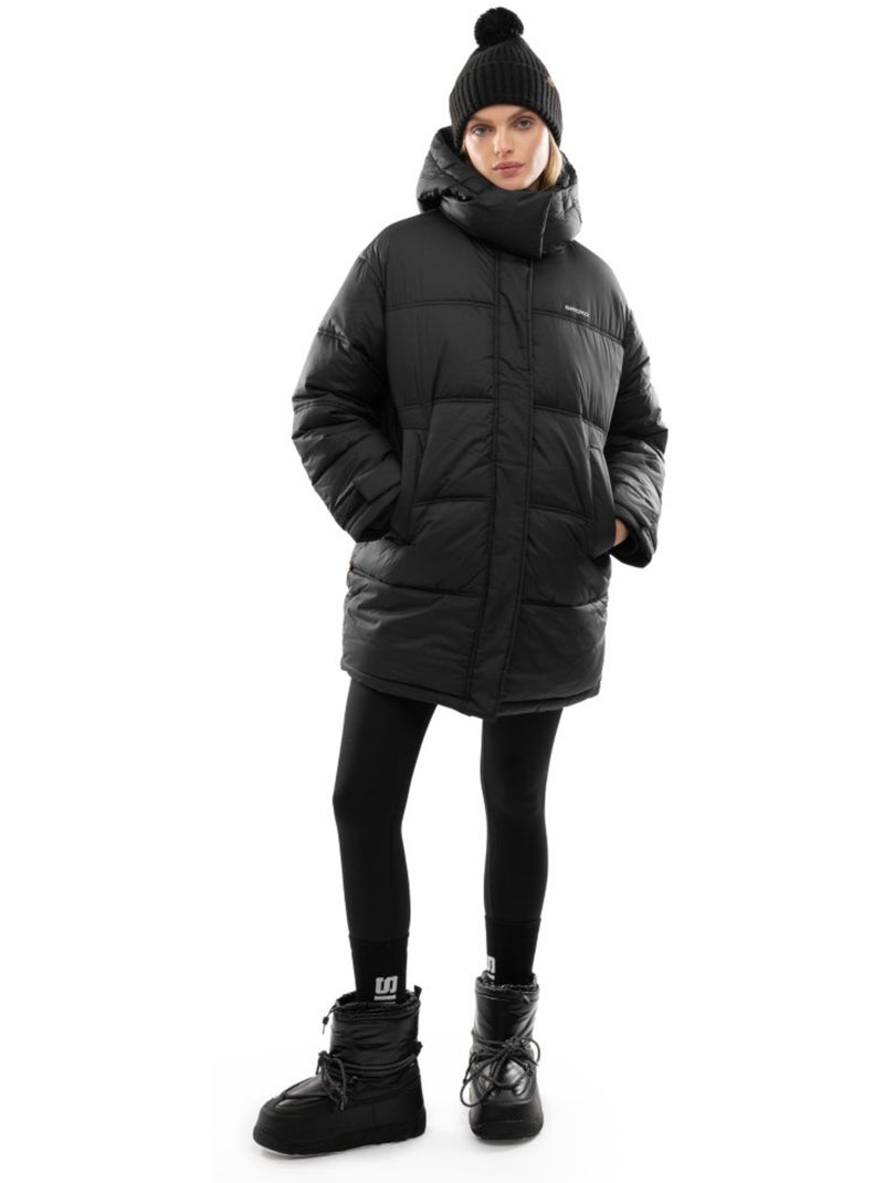 Casaco acolchoado oversized para mulher Preto - Kiabi