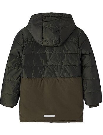 Casaco Acolchoado para Menino Name it Manuel Caqui/Preto