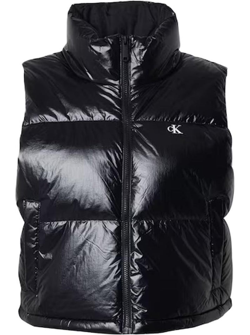 Casaco Acolchoado Preto Calvin Klein Jeans High-shine para Mulher Preto - Kiabi