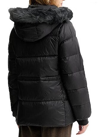 Casaco Acolchoado Preto Calvin Klein Jeans Mid Down para Mulher