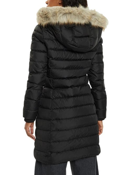 Casaco Acolchoado Preto com Capuz Tommy Hilfiger para Mulher - Kiabi Casaco Acolchoado Preto com Capuz Tommy Hilfiger para Mulher - Kiabi