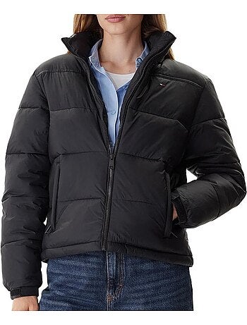 Casaco Acolchoado Preto de Mulher Tommy Hilfiger Hood Ess