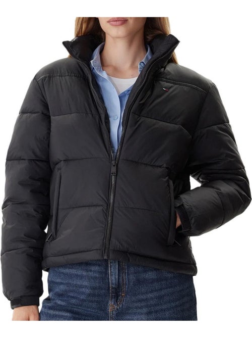 Casaco Acolchoado Preto de Mulher Tommy Hilfiger Hood Ess - Kiabi Casaco Acolchoado Preto de Mulher Tommy Hilfiger Hood Ess - Kiabi