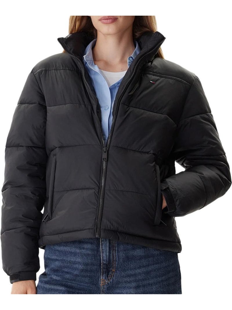 Casaco Acolchoado Preto de Mulher Tommy Hilfiger Hood Ess Preto - Kiabi