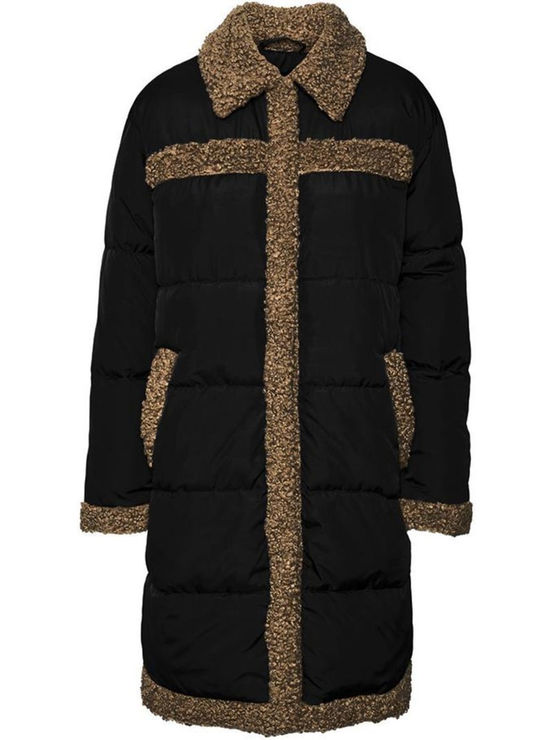 Casaco Acolchoado Preto de Mulher Vero Moda Teddy Boos Preto - Kiabi