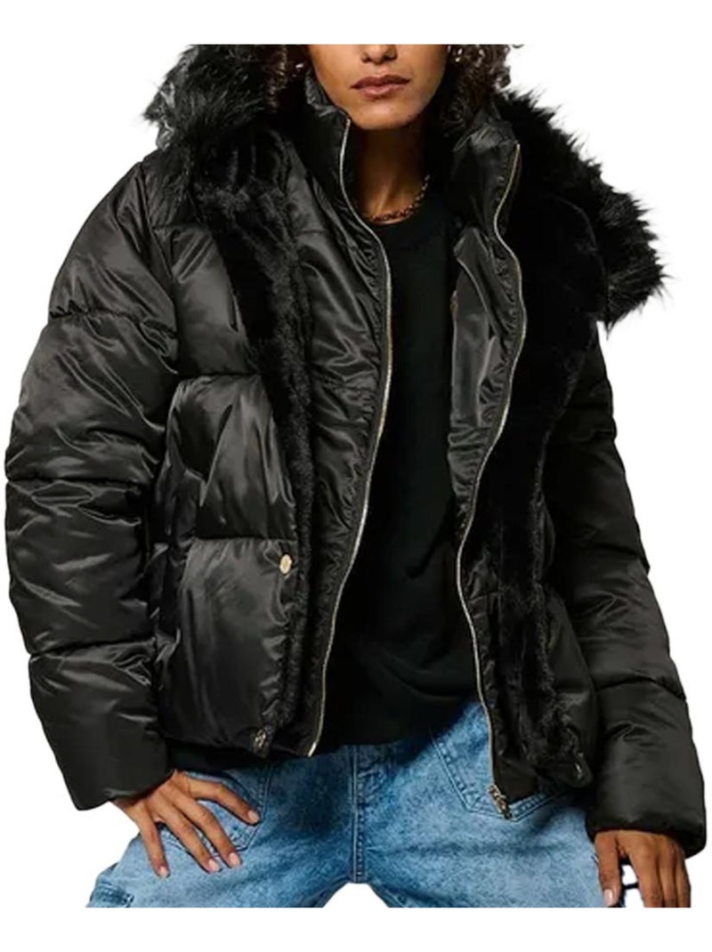 Casaco Acolchoado Preto Feminino Kaporal Shime Preto - Kiabi