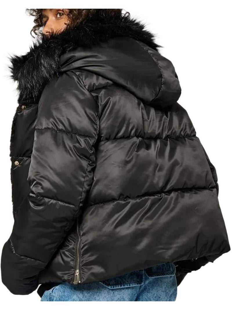 Casaco Acolchoado Preto Feminino Kaporal Shime Preto - Kiabi