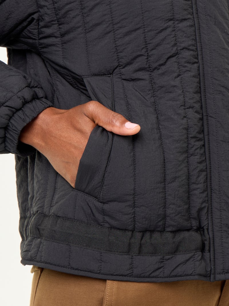 Casaco acolchoado Preto - Kiabi