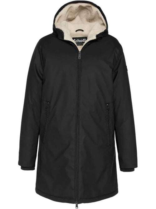 Casaco acolchoado preto para homem schott jackson - Kiabi