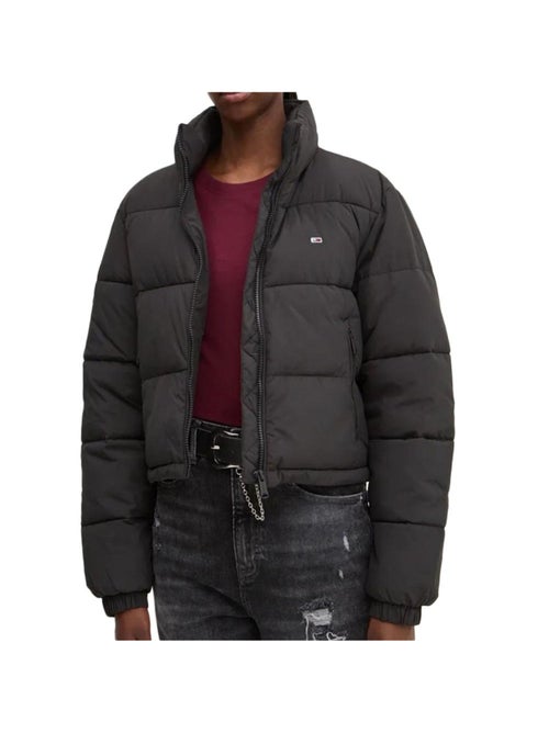 Casaco Acolchoado Preto Tommy Hilfiger Essential para Mulher - Kiabi