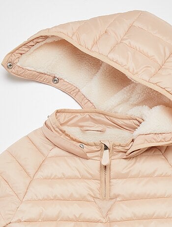 Casaco acolchoado quente com capuz - coleção fácil de vestir