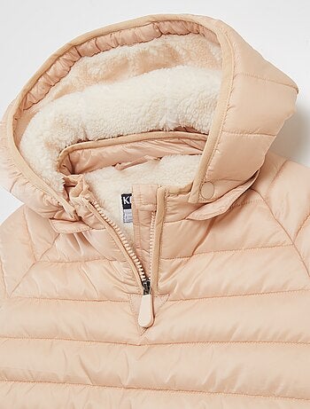 Casaco acolchoado quente com capuz - coleção fácil de vestir