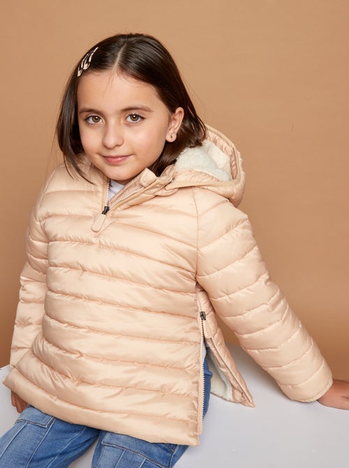 Casaco acolchoado quente com capuz - coleção fácil de vestir - Kiabi