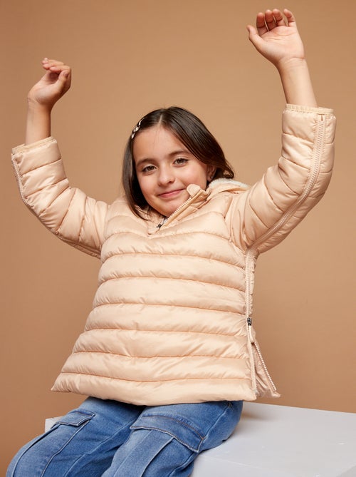 Casaco acolchoado quente com capuz - coleção fácil de vestir - Kiabi