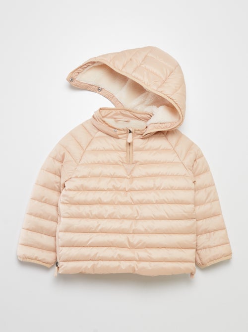 Casaco acolchoado quente com capuz - coleção fácil de vestir - Kiabi