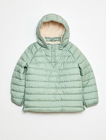 Casaco acolchoado quente com capuz - coleção fácil de vestir