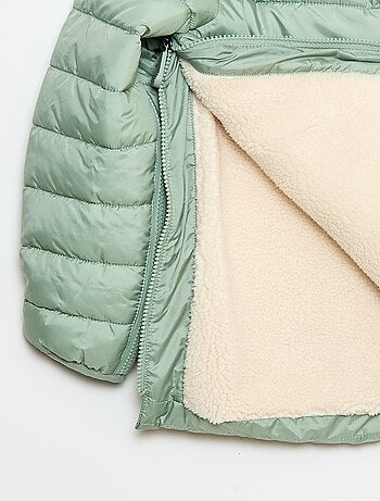 Casaco acolchoado quente com capuz - coleção fácil de vestir