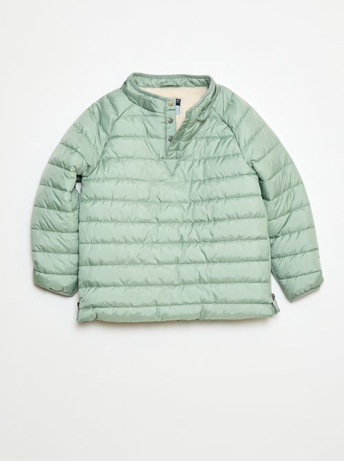 Casaco acolchoado quente com capuz - coleção fácil de vestir - Kiabi Casaco acolchoado quente com capuz - coleção fácil de vestir - Kiabi