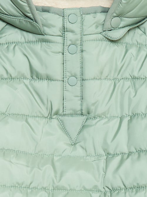 Casaco acolchoado quente com capuz - coleção fácil de vestir - Kiabi