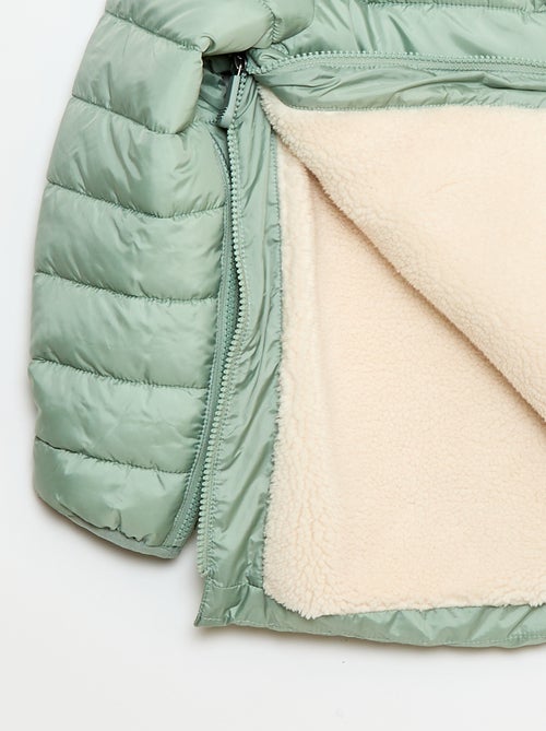 Casaco acolchoado quente com capuz - coleção fácil de vestir - Kiabi