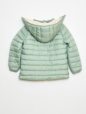 Casaco acolchoado quente com capuz - Fácil de Vestir