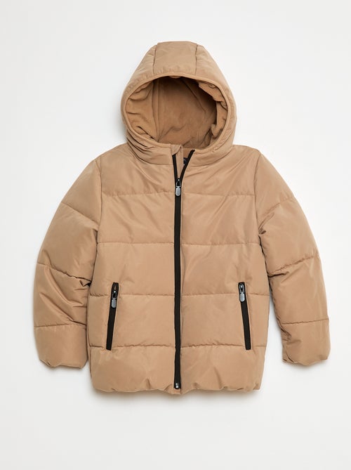 Casaco Acolchoado Quente com Capuz - Kiabi