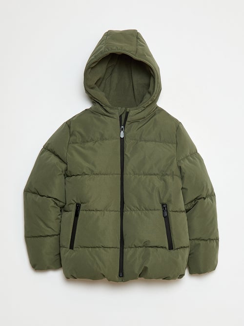 Casaco acolchoado quente com capuz - Kiabi